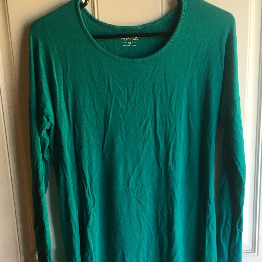 A teal green dress